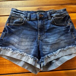 Kendall & Kylie Dark Blue Jean Shorts